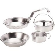 Coleman 5-Piece Outdoor Cooking Set, Includes Frying Pan, Pot with Lid, Plate, & Cup, Outdoor Aluminum Mess Kit for Camping, Tailgating, RVs, & Outdoor Cooking