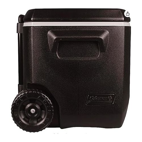 콜맨 Coleman Portable Rolling Cooler | 50 Quart Xtreme 5 Day Cooler with Wheels | Wheeled Hard Cooler Keeps Ice Up to 5 Days