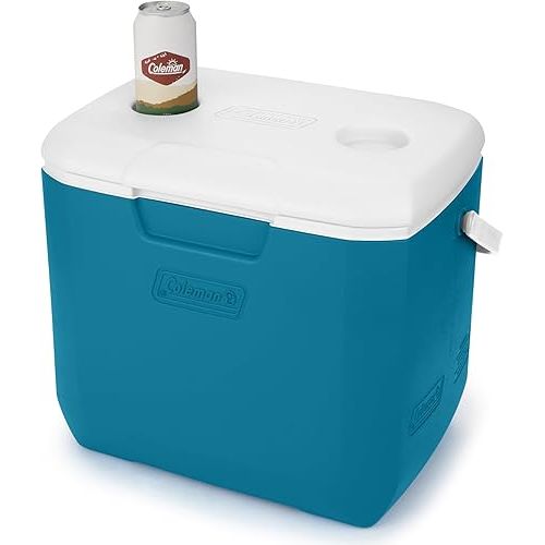 콜맨 Coleman Chiller Series 30qt Insulated Portable Cooler, Hard Cooler with Ice Retention & Heavy-Duty Handle, Great for Beach, Picnic, Camping, Tailgating, Groceries, Boating & More