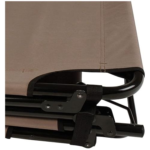 콜맨 Coleman Converta Outdoor Folding Cot, Strong Steel Frame Supports Campers up to 6ft 2in or 225lbs, 4 Back & 2 Foot Positions Folds Compactly to Fit in Trunk