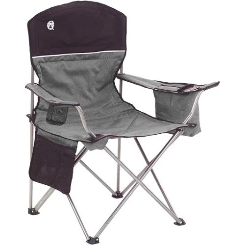 콜맨 Coleman Oversized Black Camping Lawn Chairs + Cooler, 2-Pack | 2000020256