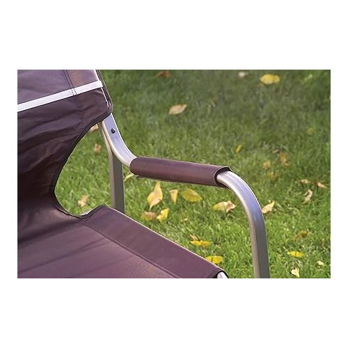 콜맨 Coleman Portable Camping Chair with Side Table & Cup Holder, Lightweight Folding Deck Chair with Padded Armrests & Cushioned Back, Great for Camping, Tailgating, Patio, Sports, & More