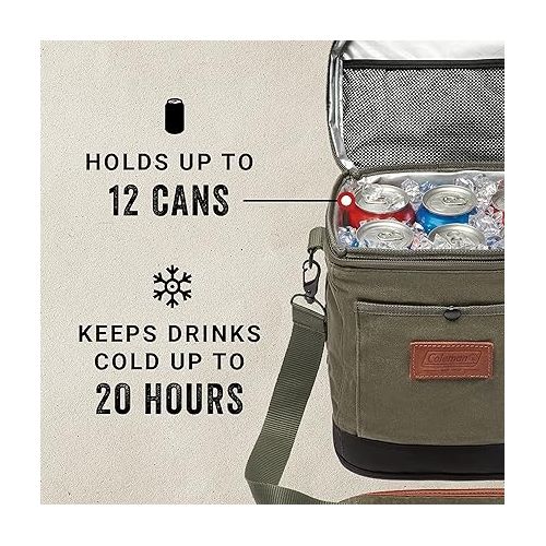 콜맨 Coleman Banyan Series Portable Soft Cooler, Leak-Proof Tote Bag Lunch Cooler, 12/24/30 Can Capacity with Ice Retention, Great for Camping, Tailgating, Beach, Picnic, Lunch, Groceries, & More