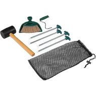 Coleman Premium Camping Tent Kit: Steel Tent Pegs, Rubber Mallet, Broom and Dustpan, Stake Puller, Includes Carry Bag