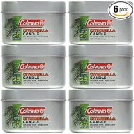 Coleman Scented Outdoor Citronella Candle with Wooden Crackle Wick, Pine Scent, 6 oz (Pack of 6)