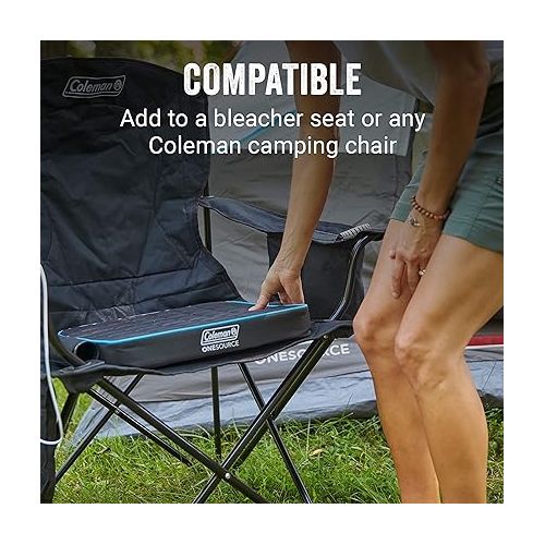 콜맨 Coleman OneSource Rechargeable Heated Seats - Heated Camping Chair, Chair Pad, & Stadium Seat for Cool-Weather Outdoor Lounging, Tailgating, & Camping