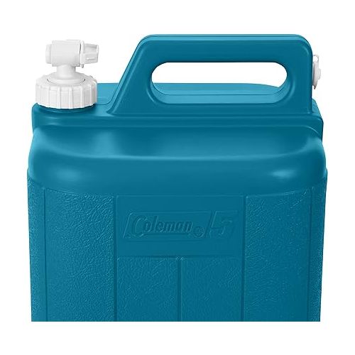 콜맨 Coleman Chiller 5-Gallon Water Container with Spigot & Carry Handle, Heavy-Duty Water Jug & Water Carrier for Camping, Tailgating, Parties, Emergencies, & More