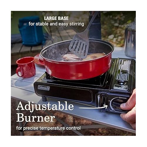 콜맨 Coleman Classic 1-Burner Butane Stove, Portable Camping Stove with Carry Case & Push-Button Starter, Includes Precise Temperature Control & 7,650 BTUs of Power for Camping, Tailgating, & More