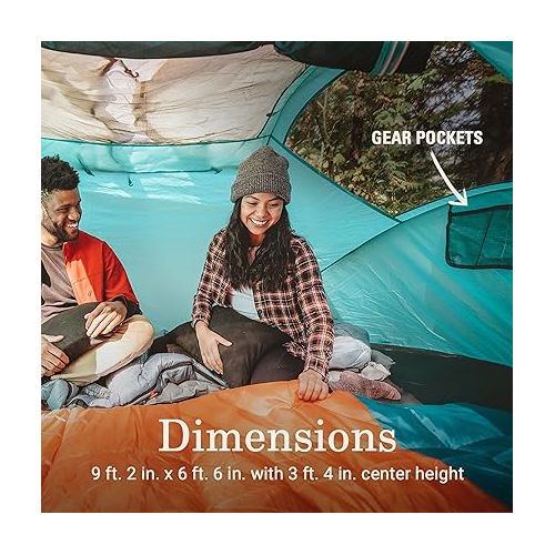 콜맨 Coleman Pop-Up Camping Tent with Instant Setup, 2/4 Person Tent Sets Up in 10 Seconds with Pre-Assembled Poles, Adjustable Rainfly, & Taped Floor Seams