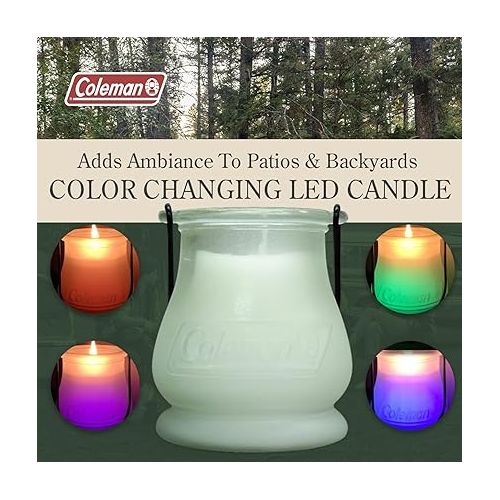 콜맨 Coleman Color Changing LED Citronella Outdoor Scented Candle