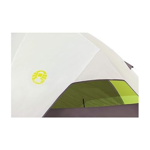 콜맨 Coleman Steel Creek Fast Pitch Dome Camping Tent with Screened Porch, 6-Person Tent Includes Pre-Attached Poles, Integrated Rainfly, and Screened-In Porch, Sets Up in 7 Minutes