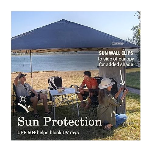 콜맨 Coleman Oasis Lite Pop-Up Canopy Tent with Wall Attachment, 7x7/10x10ft, Lightweight & Portable Shelter with Easy Setup & Takedown, Great for Campsite, Park, Backyard, Tailgates, Beach, & More