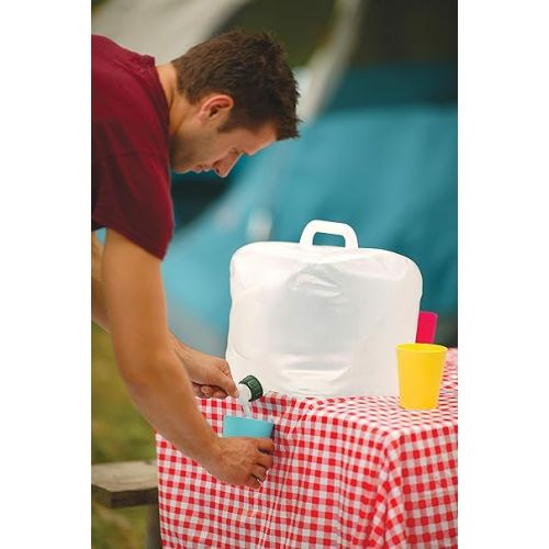 콜맨 Coleman 5-Gallon Water Container with Spigot & Carry Handle, Water Carrier for Camping, Tailgating, Parties, Emergencies, & More