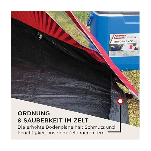 콜맨 Coleman Tent The Blackout, Festival Camping Tent with Blackout Bedroom Technology, Festival Essential, Dome Tent, 100% Waterproof with Sewn in groundsheet