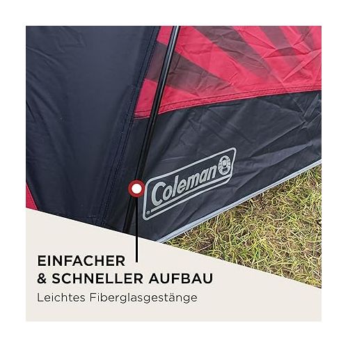 콜맨 Coleman Tent The Blackout, Festival Camping Tent with Blackout Bedroom Technology, Festival Essential, Dome Tent, 100% Waterproof with Sewn in groundsheet