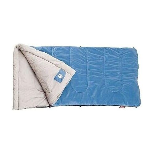 콜맨 Coleman Sun Ridge Cool-Weather Sleeping Bag 40°F Lightweight for Adults, Camping Sleeping Bag with Easy Packing and Draft Tube to Prevent Heat from Escaping