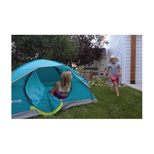 콜맨 Coleman Kids Wonder Lake Tent, 2-Person Children's Tent for Campsite, Backyard, or Indoor Use, Includes Rainfly, Carry Bag, and Storage Pockets; Youth Tent Sets Up in About 10 Minutes