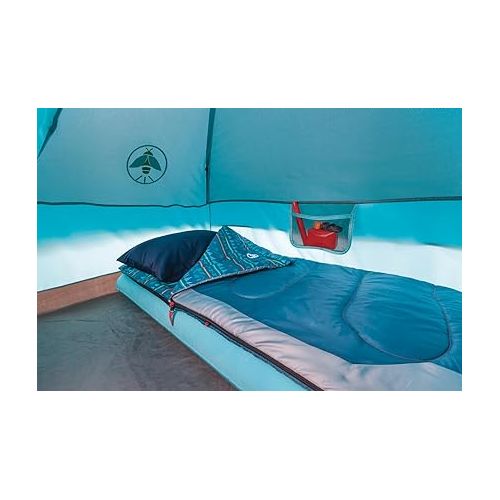 콜맨 Coleman Kids Wonder Lake Tent, 2-Person Children's Tent for Campsite, Backyard, or Indoor Use, Includes Rainfly, Carry Bag, and Storage Pockets; Youth Tent Sets Up in About 10 Minutes