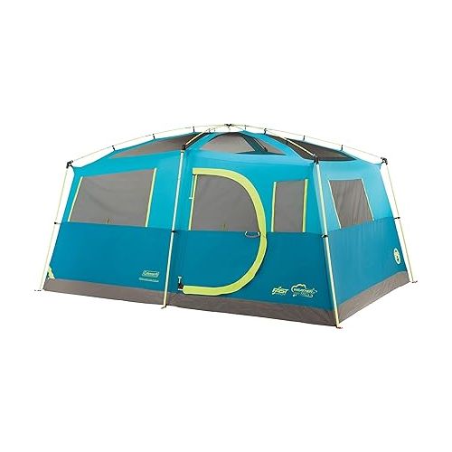 콜맨 Coleman 8-Person Camping Tent with Built-in Closet | Tenaya Lake Cabin Tent with Fast Pitch Setup
