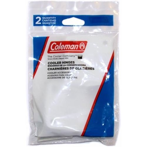 콜맨 Coleman Cooler Replacement Hinges (2-Pack), Perfect Fix for Damaged Hinges, Includes 2 Durable Plastic Hinges & 8 Mounting Screws, Suitable for Assorted Coleman Cooler Models