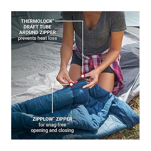 콜맨 Coleman Kompact Sleeping Bag, Indoor/Outdoor Lightweight Sleeping Bag for Adults, 20°F/30°F/40°F Options for Camping, Hiking, Backpacking with Included Compression Sack