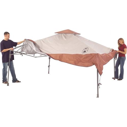 콜맨 Coleman Back Home Pop-Up Canopy Tent, 13x13ft Portable Shade Shelter Sets Up in 3 Minutes with UPF 50+ Sun Protection, Great for Campsite, Park, Backyard, Tailgates, Beach, Festivals, & More