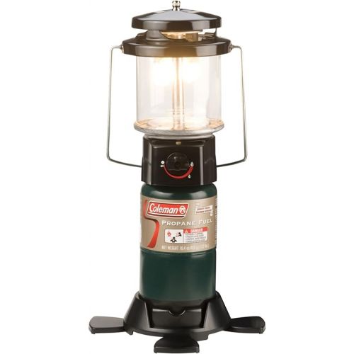 콜맨 Coleman Deluxe PerfectFlow Propane Lantern with Plush Carry Case, 970 Lumens Lantern with Adjustable Brightness & Carry Case for Easy Packing & Storage, Great for Camping, Power Outage, & More