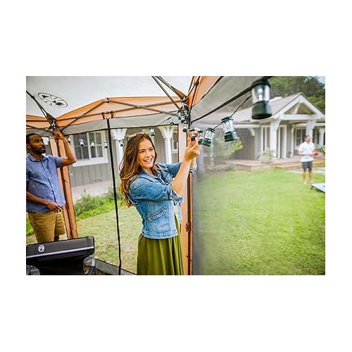 콜맨 Coleman Back Home Screen Canopy Tent with Instant Setup, Outdoor Gazebo for Bug-Free Lounging, Shelter Fits Over Picnic Tables for Parties, Events, Tailgating, Picnics, & More