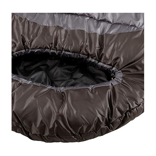 콜맨 Coleman Big Basin Cold-Weather Sleeping Bag, 15°F Big & Tall Camping Sleeping Bag for Adults, Adjustable Hood and Fleece-Lined Footbox for Warmth and Ventilation, Fits Adults up to 6ft 6in Tall