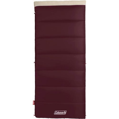 콜맨 Coleman Autumn Glen Sleeping Bag, 30°F/40°F/50°F Lightweight Sleeping Bag for Adults, No-Snag Zipper with Stuff Sack Included, Machine Washable for Easy Cleaning