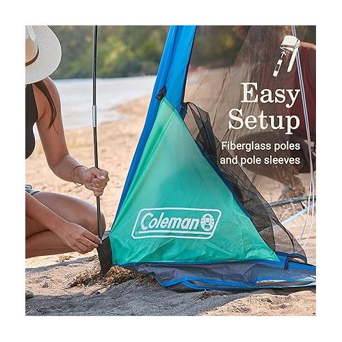 콜맨 Coleman Skyshade Screen Dome Canopy Tent, 8x8/10x10ft Portable Screen Shelter with Easy Setup for Bug-Free Lounging, Great for Beach, Yard, Picnic, Park, Camping, & More