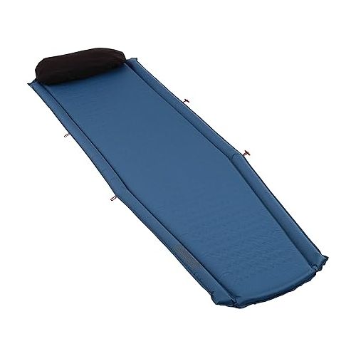 콜맨 Coleman Silverton Self-Inflating Sleeping Pad, Lightweight Camping Pad with Pillow Storage Bag, Comfortable Sleeping Mat with Side Bumpers to Prevent Rolling Off and Easy Inflation