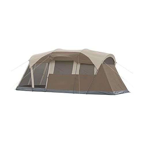 콜맨 Coleman WeatherMaster Camping Tent with Screened Porch, Weatherproof 6-Person Family Tent with Included Rainfly and Carry Bag, Easy Setup Tent with Screened-in Porch