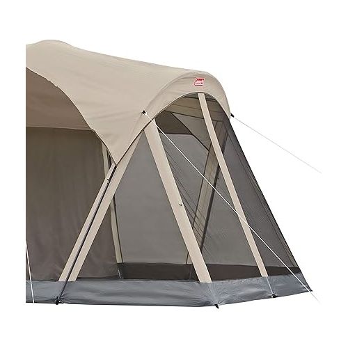 콜맨 Coleman WeatherMaster Camping Tent with Screened Porch, Weatherproof 6-Person Family Tent with Included Rainfly and Carry Bag, Easy Setup Tent with Screened-in Porch