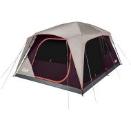 Coleman Skylodge Camping Tent, 8/10/12 Person Weatherproof Family Tent with Convertible Screen Room, Color-Coded Poles, Room Divider, Rainfly, and Storage Pockets, Fits Multiple Queen-Sized Airbeds