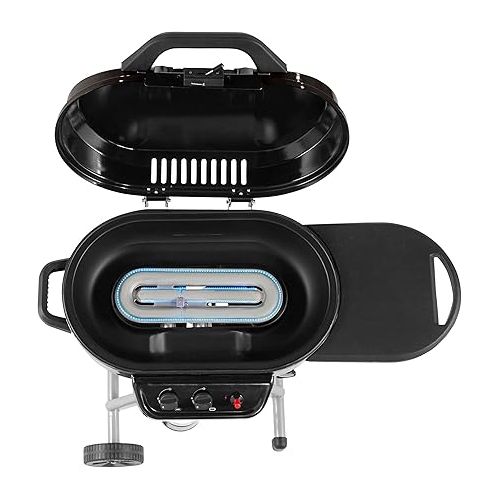 콜맨 Coleman RoadTrip 225 Portable Stand-Up Propane Grill, Gas Grill with Push-Button Starter, Folding Legs & Wheels, Side Table, & 11,000 BTUs of Power for Camping, Tailgating, Grilling & More