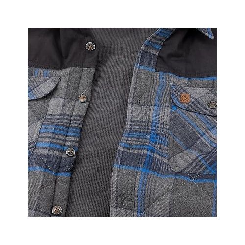 콜맨 Coleman Diamond Quilted Flannel Shirt Jacket - Mens Plaid Flannel Winter Jacket for Outdoor Hiking, Camping, and Hunting