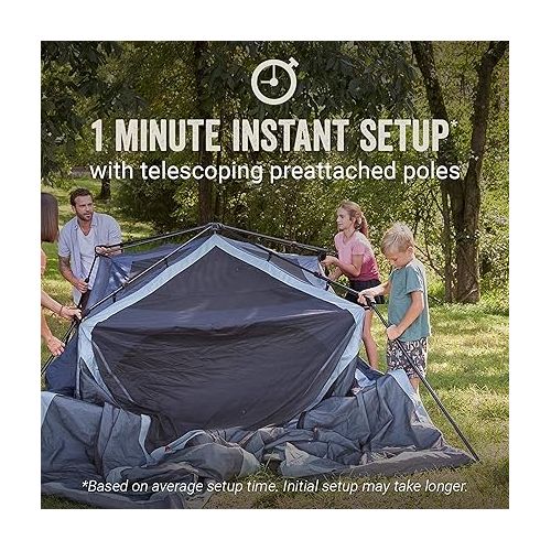 콜맨 Coleman Skylodge 10-Person Camping Tent with Instant Setup and Screened Porch, Weatherproof Family Tent with Pre-Attached Poles, Screened-in Porch, and Rainfly; Sets Up in About 1 Minute