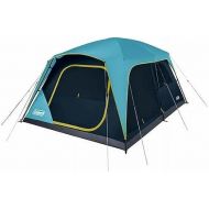 Coleman Skylodge 10-Person Instant Camping Tent with E-Port, Mesh Storage Pockets, Ground Vent, Weathertec System, and Carry Bag, Blue and Black