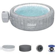 Coleman SaluSpa Sicily AirJet 7 Person Inflatable Hot Tub Round Portable Outdoor Spa with 180 Soothing AirJets and Insulated Cover, Gray