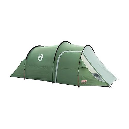 콜맨 Coleman Tent Coastline 3 Plus, Compact 3 Man Tent, also Ideal for Camping in the Garden, 3 Person Tunnel Tent, Light Trekking and Camping Tent with Awning, Waterproof