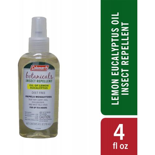 콜맨 콜맨Coleman Naturally-based DEET Free Lemon Eucalyptus Insect Repellent - 4 oz Bottle