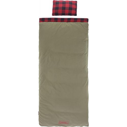 콜맨 콜맨Coleman Big Game Big & Tall Sleeping Bag (-5 Degrees), Red Plaid