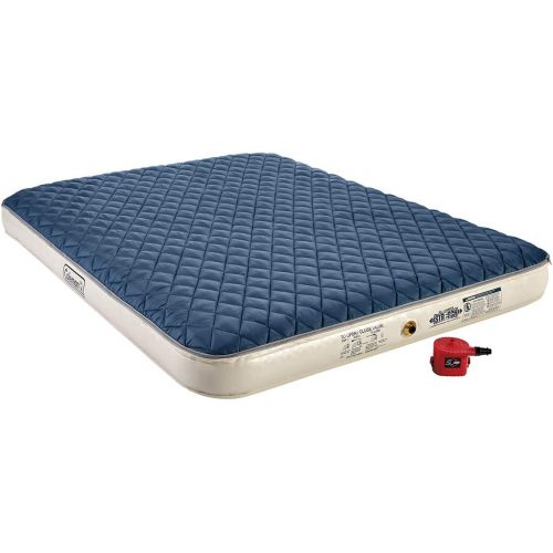 콜맨 콜맨Coleman Inflatable Airbed with Zip-On Insulated Mattress Topper & Battery-Operated Pump, Queen