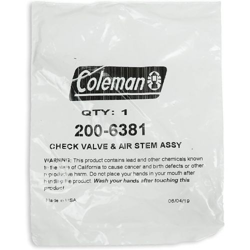 콜맨 콜맨Coleman Check Valve & Air Stem Assembly Item #: 200-6381; Part for Lantern or Stove