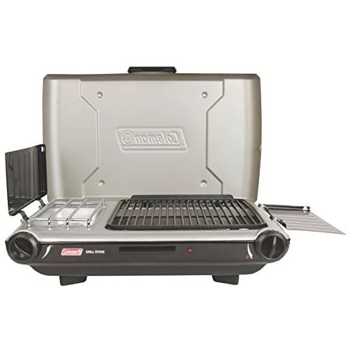 콜맨 콜맨Coleman Gas Camping Grill/Stove | Tabletop Propane 2-in-1 Grill/Stove, 2 Burner