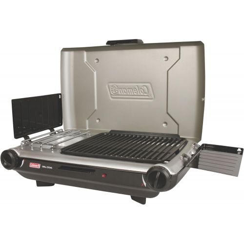 콜맨 콜맨Coleman Gas Camping Grill/Stove | Tabletop Propane 2-in-1 Grill/Stove, 2 Burner