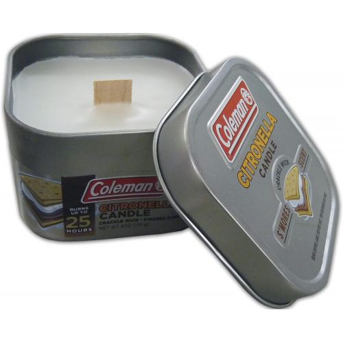 콜맨 콜맨Coleman Scented Citronella Candle with Wooden Crackle Wick - 6 oz Tin