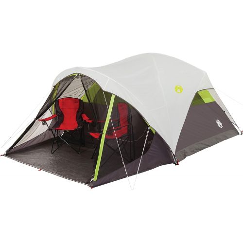 콜맨 콜맨Coleman Steel Creek Fast Pitch Dome Tent with Screen Room, 6-Person