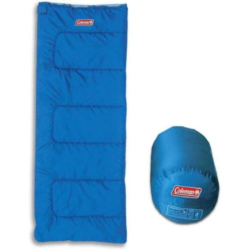 콜맨 콜맨Coleman Sun Ridge 40°F Warm Weather Sleeping Bag, Blue